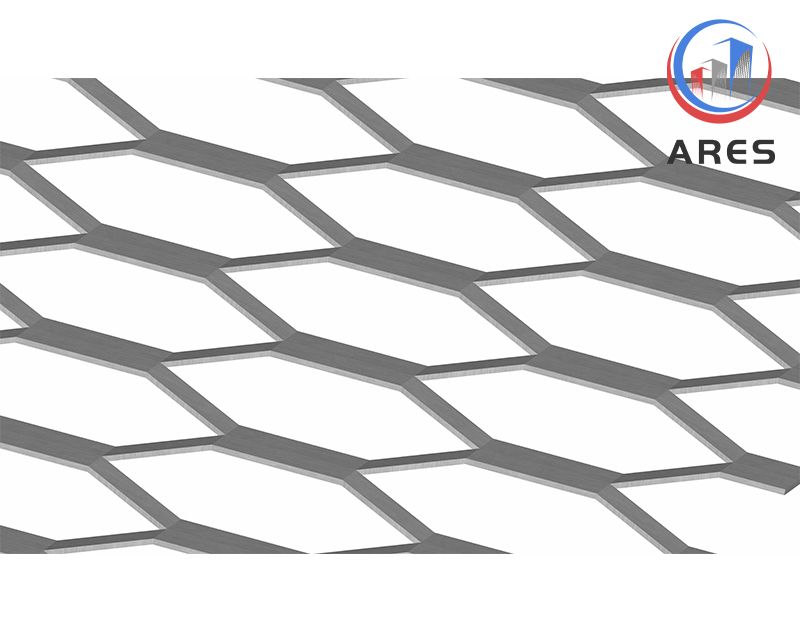 Exterior Facade Raised Aluminum Expanded Metal Facade Factory